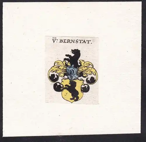 V: Bernstat - Von Bernstat Bernstatt Wappen Adel coat of arms heraldry Heraldik