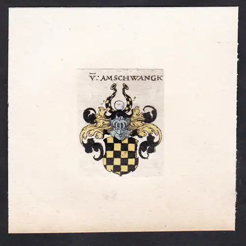 V: Amschwangk - Von Amschwangk Amschwank Amschwang Wappen Adel coat of arms heraldry Heraldik