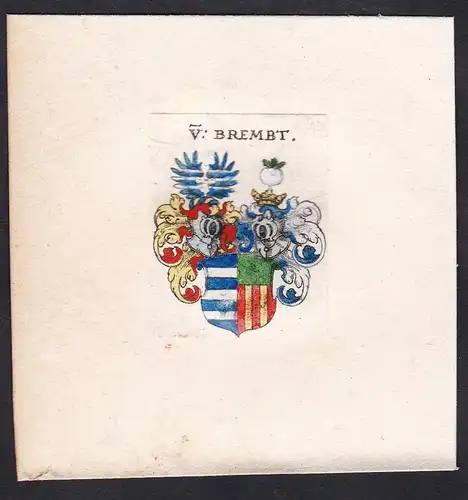V: Brembt - Von Brembt Bremb Bremt Wappen Adel coat of arms heraldry Heraldik