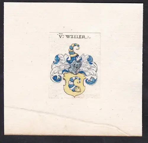 V: Weiler - Von Weiler Wappen Adel coat of arms heraldry Heraldik