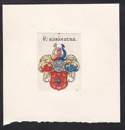 V: Schönberg - Von Schönberg Wappen Adel coat of arms heraldry Heraldik