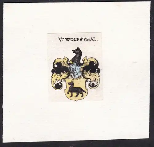 V: Wolfsthal - Von Wolfsthal Wolfstal Wappen Adel coat of arms heraldry Heraldik
