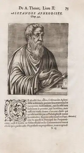 Alexandre Aphrodisee - Alexander von Aphrodisias (around 200 AD) Greek philosopher Philosoph Portrait
