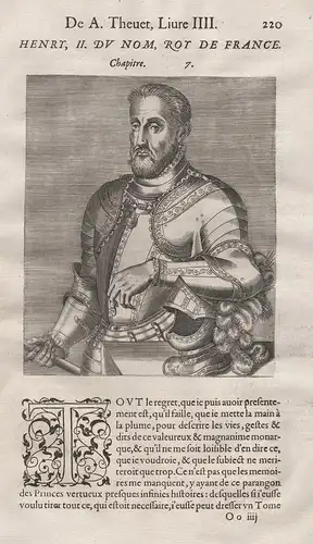 Henry, II. du Nom, Roy de France - Henri II roi de France (1519-1559) King König Frankreich Portrait