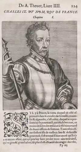 Charles IX. du nom, Roy de France - Charles IX roi de France (1550-1574) King König Frankreich Portrait