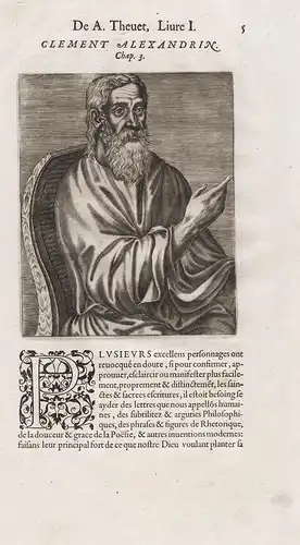 Clement Alexandrin - Clement of Alexandria (c.150-c.215) philosopher theologian Portrait