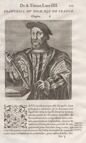 Francois I. du Nom, Roy de France - Francois I roi de France (1494-1547) King König Frankreich Portrait
