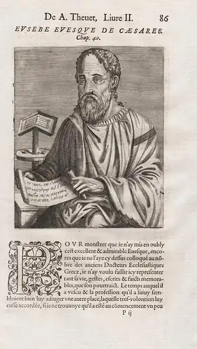 Eusebe Evesque de Caesaree - Eusebius von Caesarea (c.260-c.339) historian theologian bishop Portrait