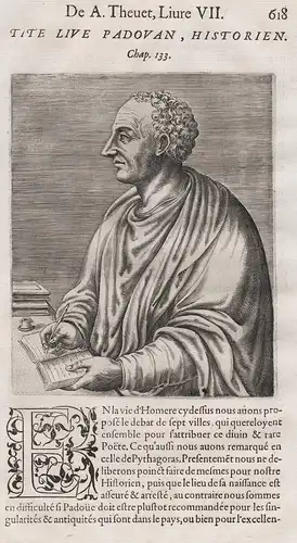 Tite Live Padovan, Historien - Titus Livius (c. 59 BC - 12 AD) Roman historian Historiker Römer Römisches Reic