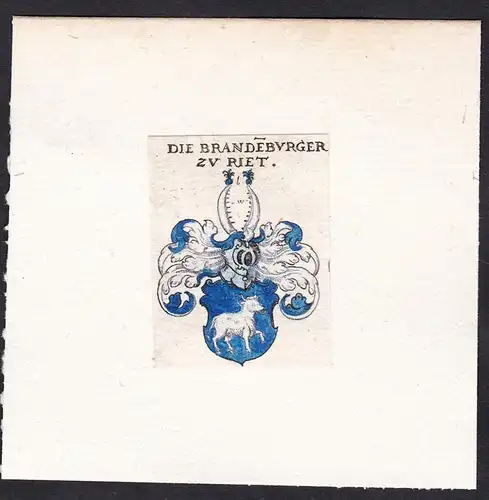 Die Brandenburger zu Riet - Die Brandenburger zu Riet Brandenburg Wappen Adel coat of arms heraldry Heraldik