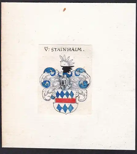 V: Stainhaim - Von Stainhaim Steinheim Wappen Adel coat of arms heraldry Heraldik