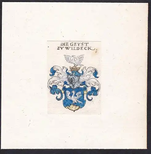 Die Geyst zu Wildeck - Die Geyst zu Wildeck Geist Wildek Wappen Adel coat of arms heraldry Heraldik