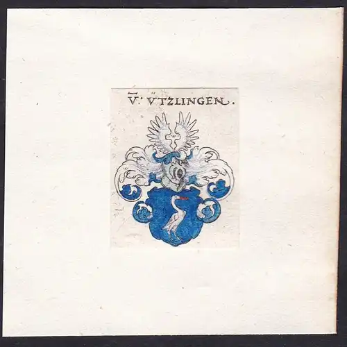 V: Ützlingen - Von Ützlingen Üzlingen Wappen Adel coat of arms heraldry Heraldik