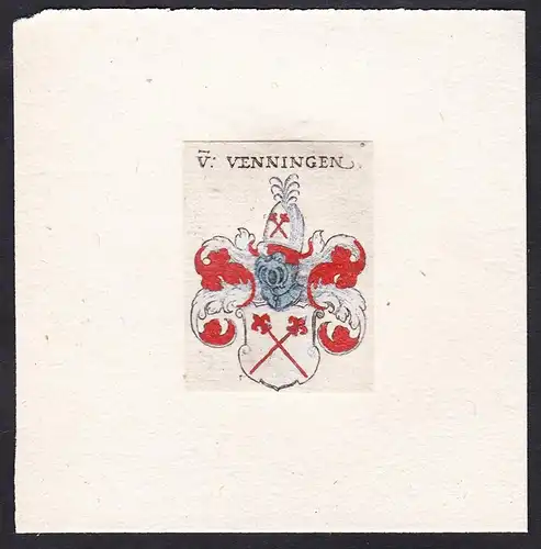 V: Venningen  - Von Venningen Veningen Fenningen Wappen Adel coat of arms heraldry Heraldik
