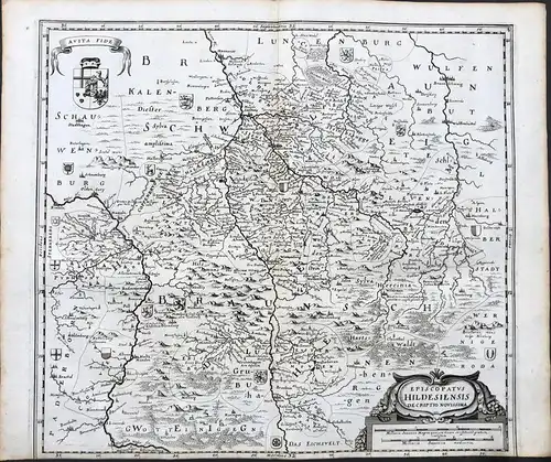 Episcopatus Hildesiensis - Hildesheim Bistum Niedersachsen Karte map