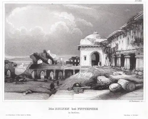 Die Ruinen bei Futtepore in Indien - Ansicht view
