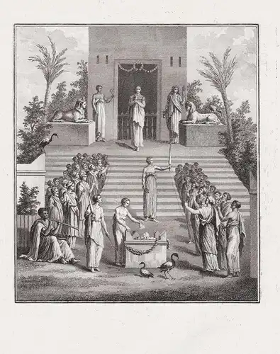 Scene of an Egyptian ritual of sacrifice