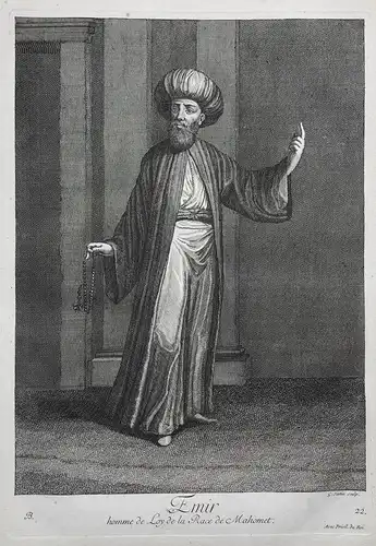 Emir homme de Loy de la Rce de Mahomet. - Ottoman Empire Türkei Turkey / Rare original engraving out of Recuei