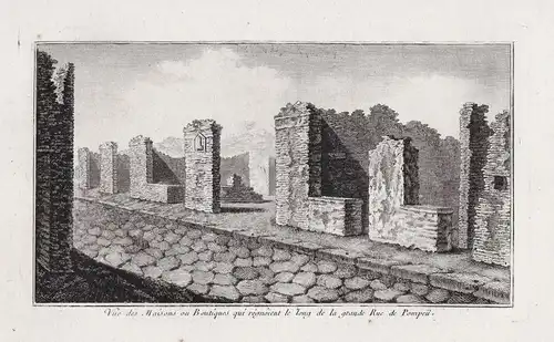 Vue des Maisons ou Boutiques qui regnoient le long de la grande rue de Pompeii - Pompeii Pompeji Pompei Italia