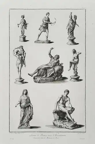 Statues de Bronze tirées d'Herculanum - Herculaneum Ercolano statues Statue Portici Museum antiquity Antike