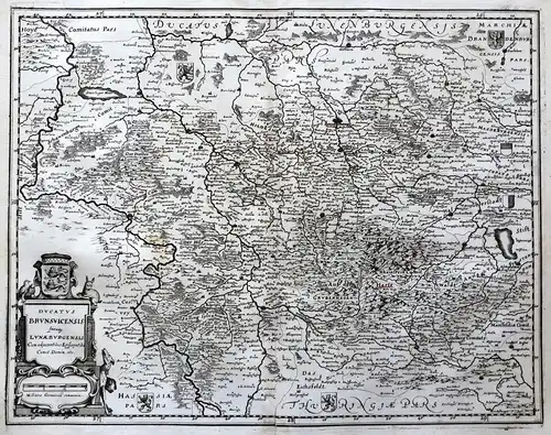 Ducatus Braunsvicensis fereqs Lunaeburgensis - Braunschweig Lüneburg Goslar Hameln Niedersachsen Karte