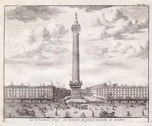 Le Monument erige en memoire du grand incendie de Londres - London Monument to the Great Fire of 1666 Ansicht