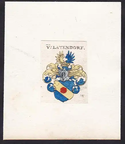 V: Latendorf - Lattendorf Latendorf Wappen Adel coat of arms heraldry Heraldik