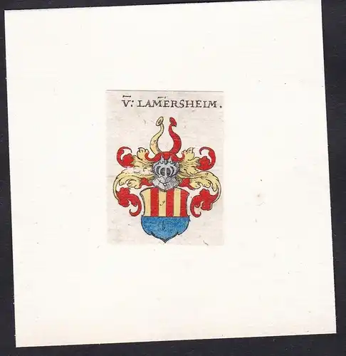 V: Lamersheim - Lambsheim Lammersheim Lamersheim Wappen Adel coat of arms heraldry Heraldik