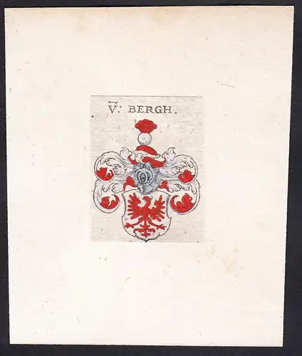 V: Bergh - Berg Bergh Wappen Adel coat of arms heraldry Heraldik