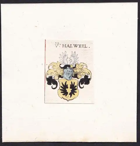 V: Halweil - Hallweil Halweil Wappen Adel coat of arms heraldry Heraldik