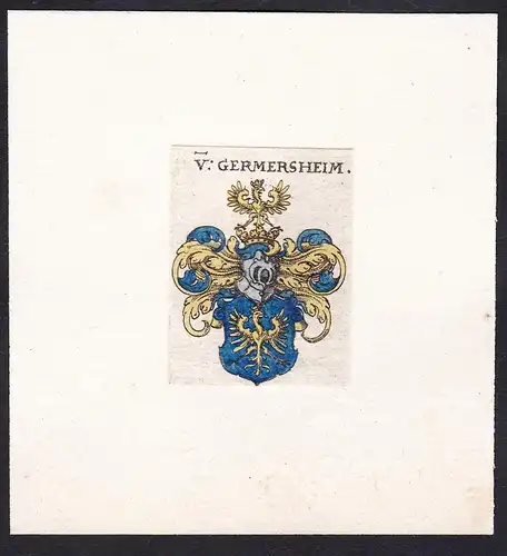 V: Germersheim - Germersheim Wappen Adel coat of arms heraldry Heraldik