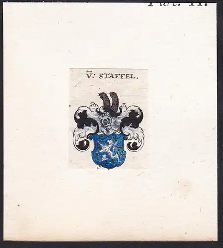V: Staffel - Stafel Staffel Wappen Adel coat of arms heraldry Heraldik