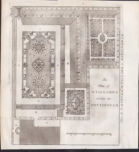 The Plan of M. Tallard's Garden att Nottingham. - Nottingham Tallard's Garden Nottinghamshire England