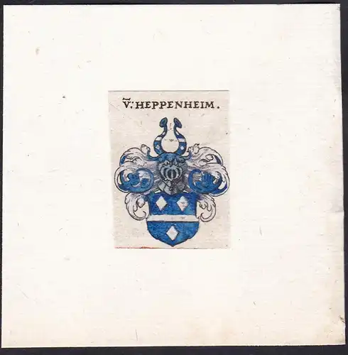 V: Heppenheim - Heppenheim Wappen Adel coat of arms heraldry Heraldik