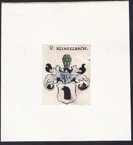 V: Klingelbach - Klingelbach Wappen Adel coat of arms heraldry Heraldik