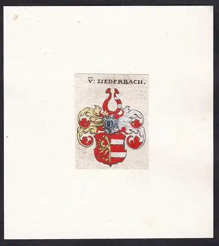 V: Liederbach - Liderbach Liederbach Wappen Adel coat of arms heraldry Heraldik