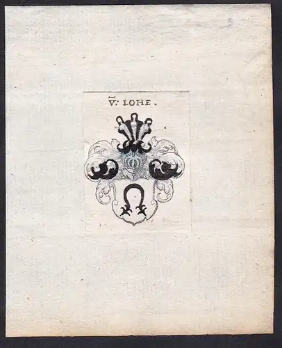 V: Lohe - Lohe Wappen Adel coat of arms heraldry Heraldik