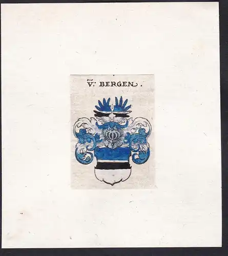 V: Bergen - Berg Bergen Wappen Adel coat of arms heraldry Heraldik