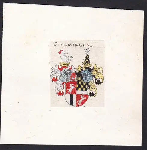 V: Ramingen - Rammingen Ramingen Wappen Adel coat of arms heraldry Heraldik