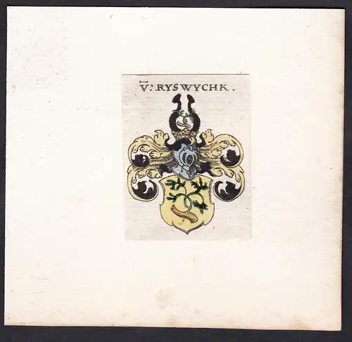 V: Ryswychk - Ryswyck Ryswychk Wappen Adel coat of arms heraldry Heraldik