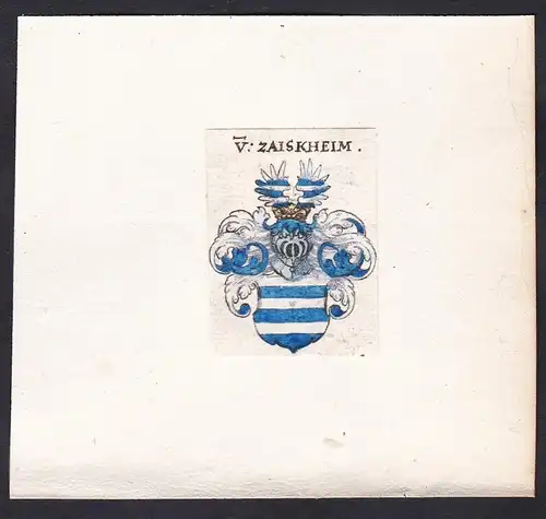 V: Zaiskheim - Zaisheim Zaiskheim Wappen Adel coat of arms heraldry Heraldik