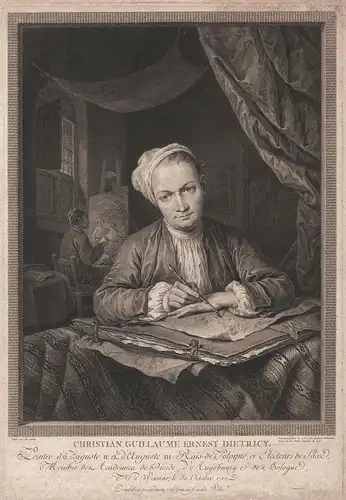 Christian Guillaume Ernest Dietricy - Christian Wilhelm Ernst Dietrich (1712-1774) Kupferstecher Radierer Male