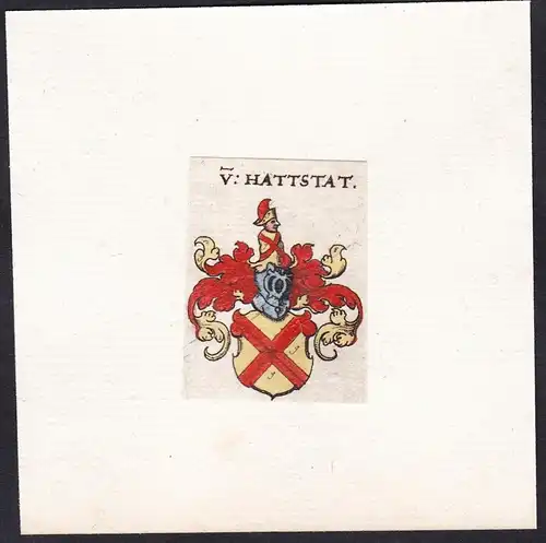 V. Hattstat - Hattstatt Wappen Adel coat of arms heraldry Heraldik