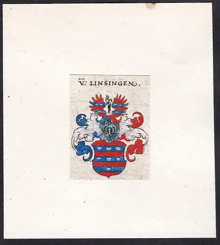 V. Linsingen - Wappen Adel coat of arms heraldry Heraldik