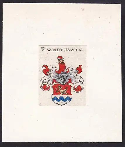 V. Windthausen - Von Windhausen Wappen Adel coat of arms heraldry Heraldik