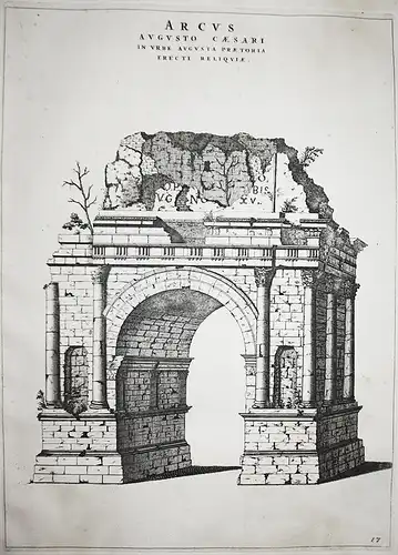 Arcus Augusto Caesari in urbe Augusta Praetoria ereti reliqviae. - Aosta Arco di Augusto Arch Italia Italy Ita