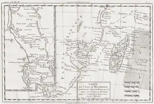 Carte du Canal de Mosambique, contenant l'Isle de Madagascar avec les Côtes d'Afrique... - South Africa Madaga