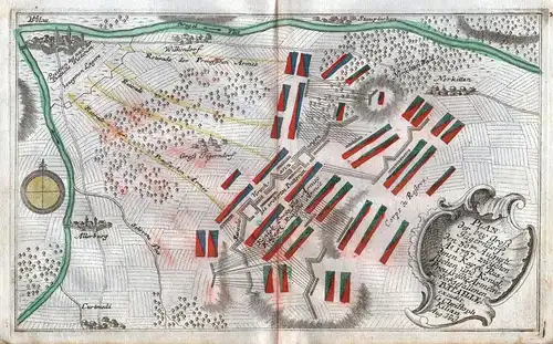 Plan der bey Groß Jägerndorf den 30ten Augusti Ao 1757... vorgefallenen Bataille - Groß-Jägersdorf Kaliningrad