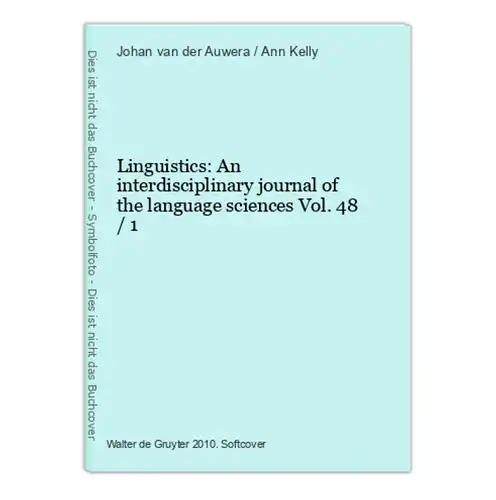 Linguistics: An interdisciplinary journal of the language sciences Vol. 48 / 1