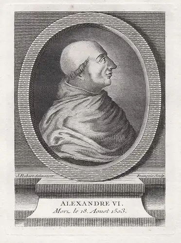 Alexandre VI. - Alexander VI (1431-1503) Papst pope papa Bischof bishop eveque Cardinal Portrait